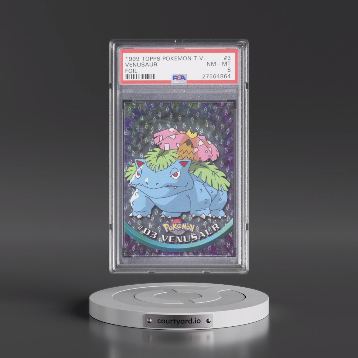 1999 Topps Pokémon TV #3 Venusaur - Foil (PSA 8 NM-MT)
