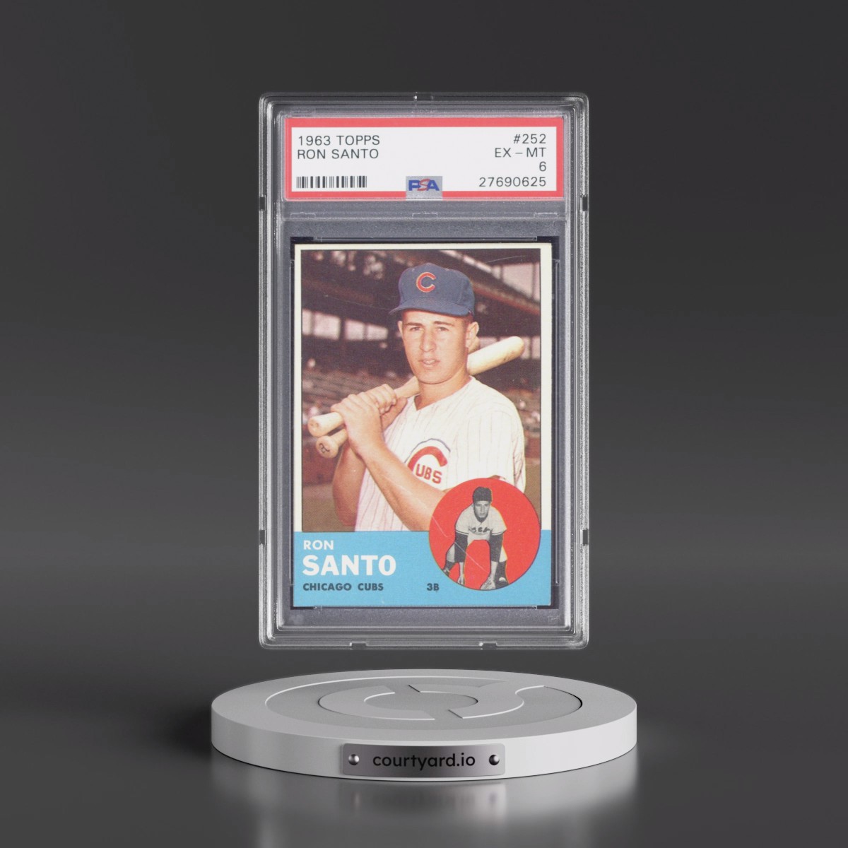 1963 Topps #252 Ron Santo (PSA 6 EX-MT)