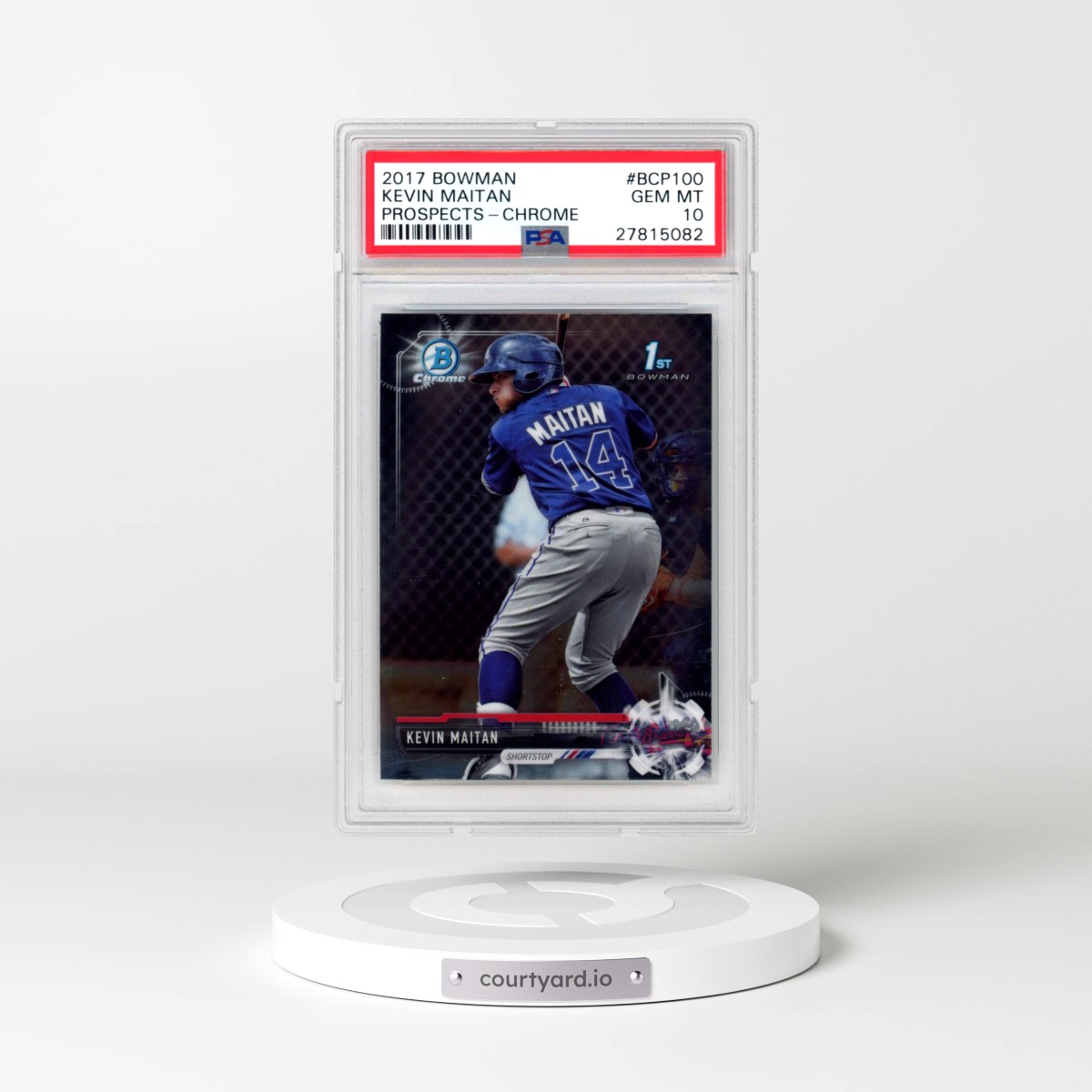 2017 Bowman Prospects #BCP100 Kevin Maitan - Chrome (PSA 10 GEM MINT)