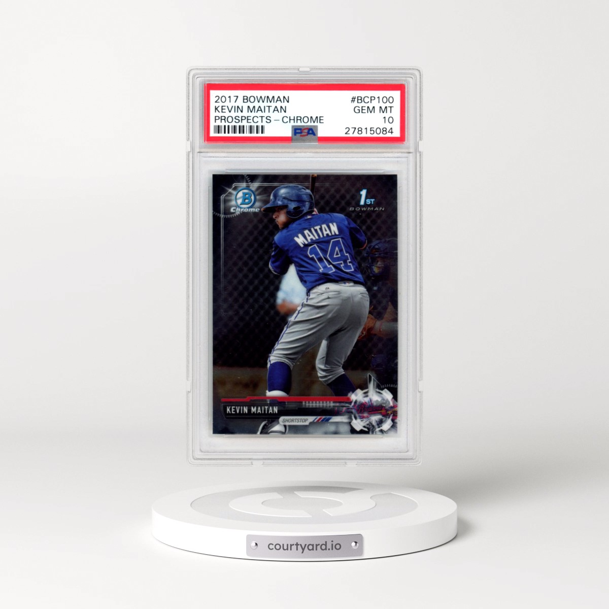 2017 Bowman Prospects #BCP100 Kevin Maitan - Chrome (PSA 10 GEM MINT)