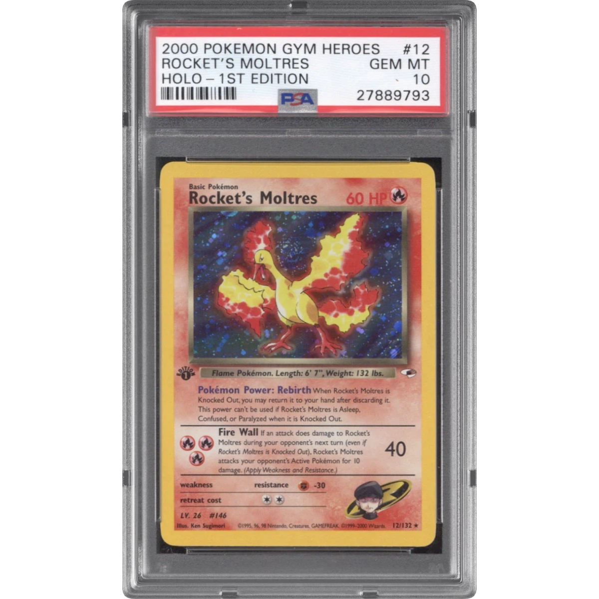 Rocket's Moltres card artwork