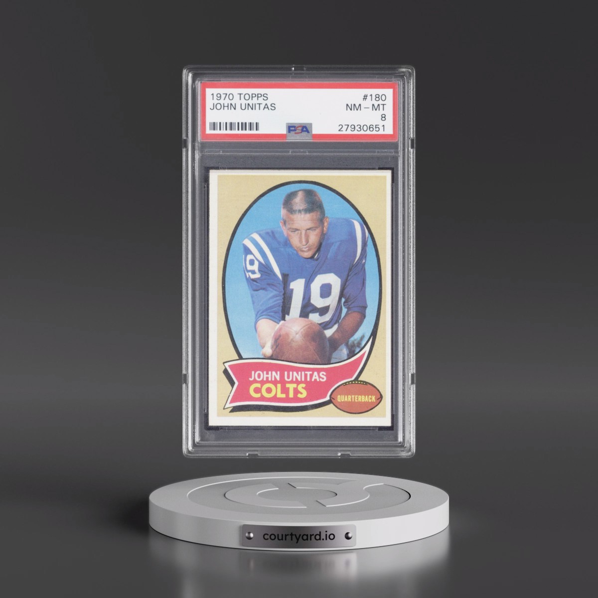 1970 Topps #180 John Unitas (PSA 8 NM-MT)