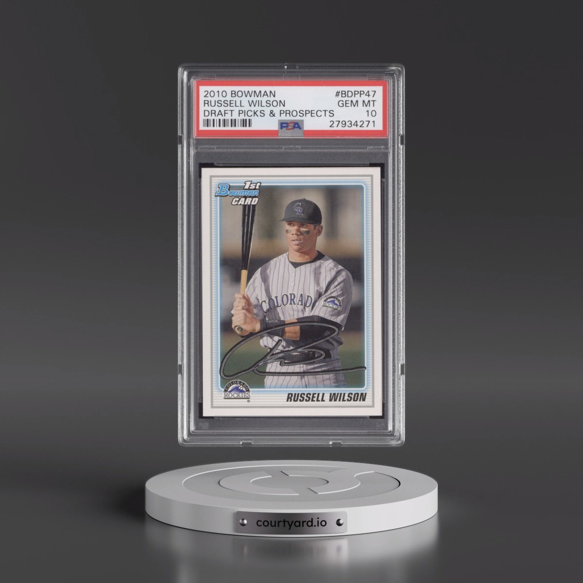 2010 Bowman Draft Picks & Prospects #BDPP47 Russell Wilson (PSA 10 GEM MINT)