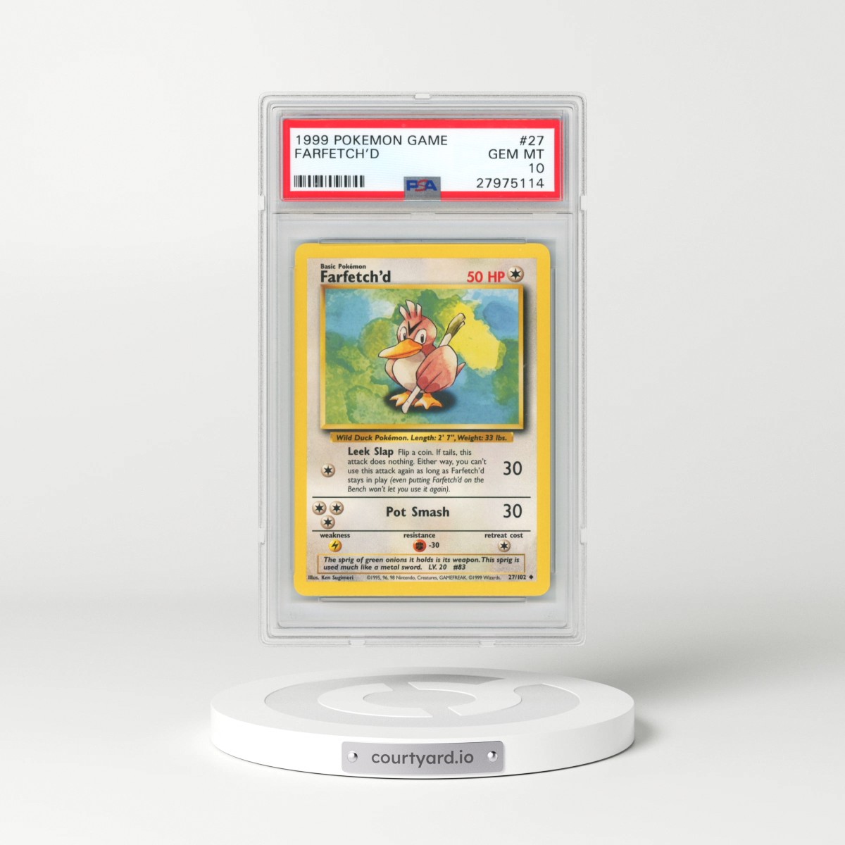 1999 Pokémon Game #27 Farfetch'd (PSA 10 GEM MINT)