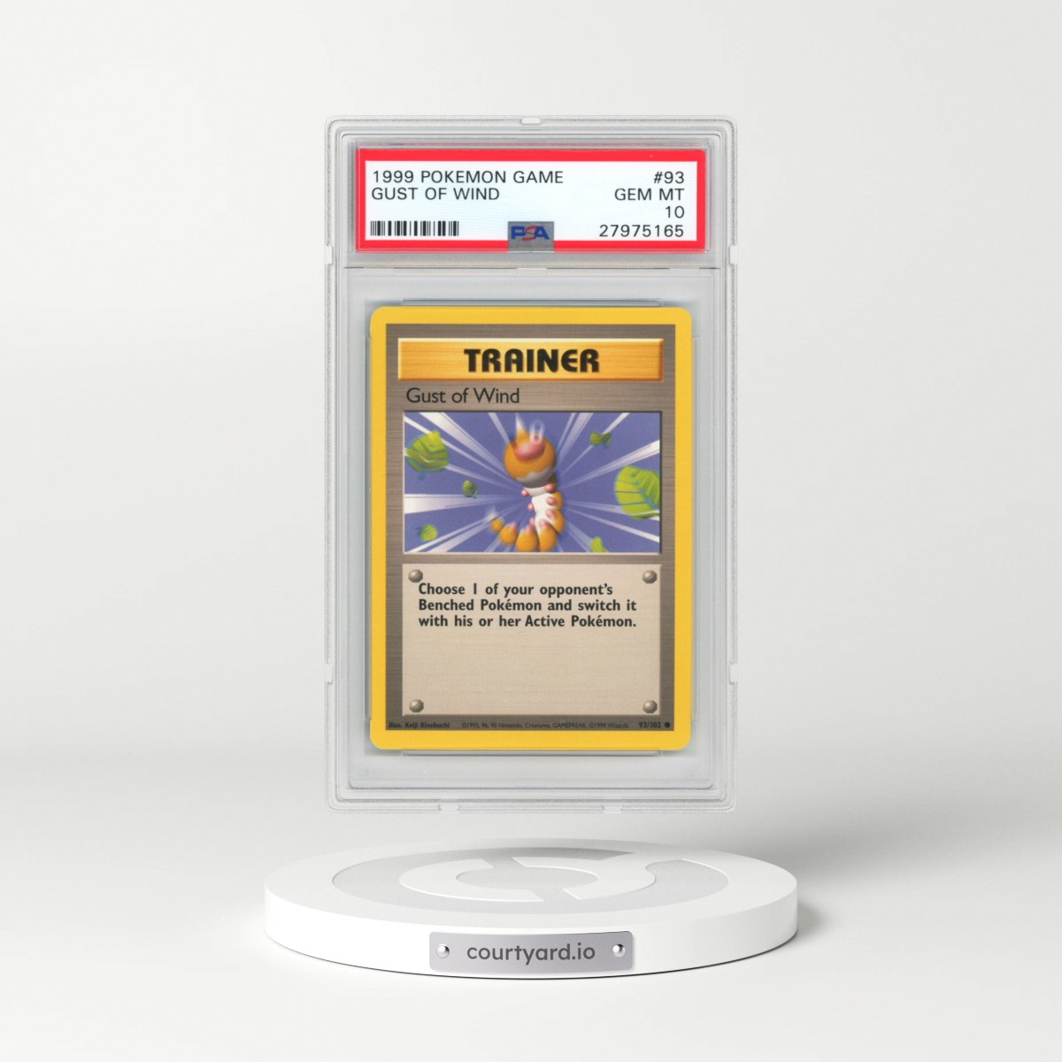 1999 Pokémon Game #93 Gust of Wind (PSA 10 GEM MINT)