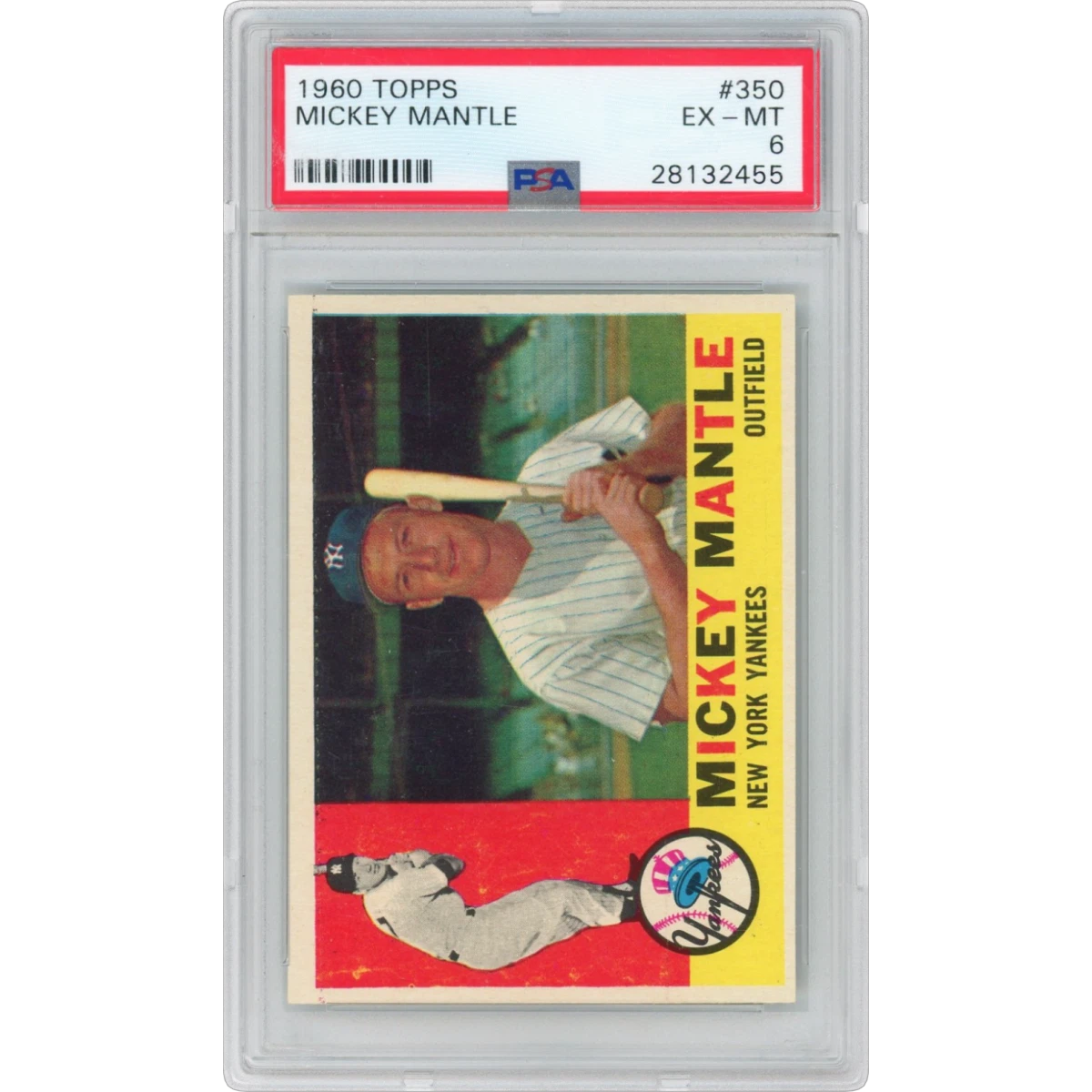1960 Topps #350 Mickey Mantle (PSA 6 EX-MT)