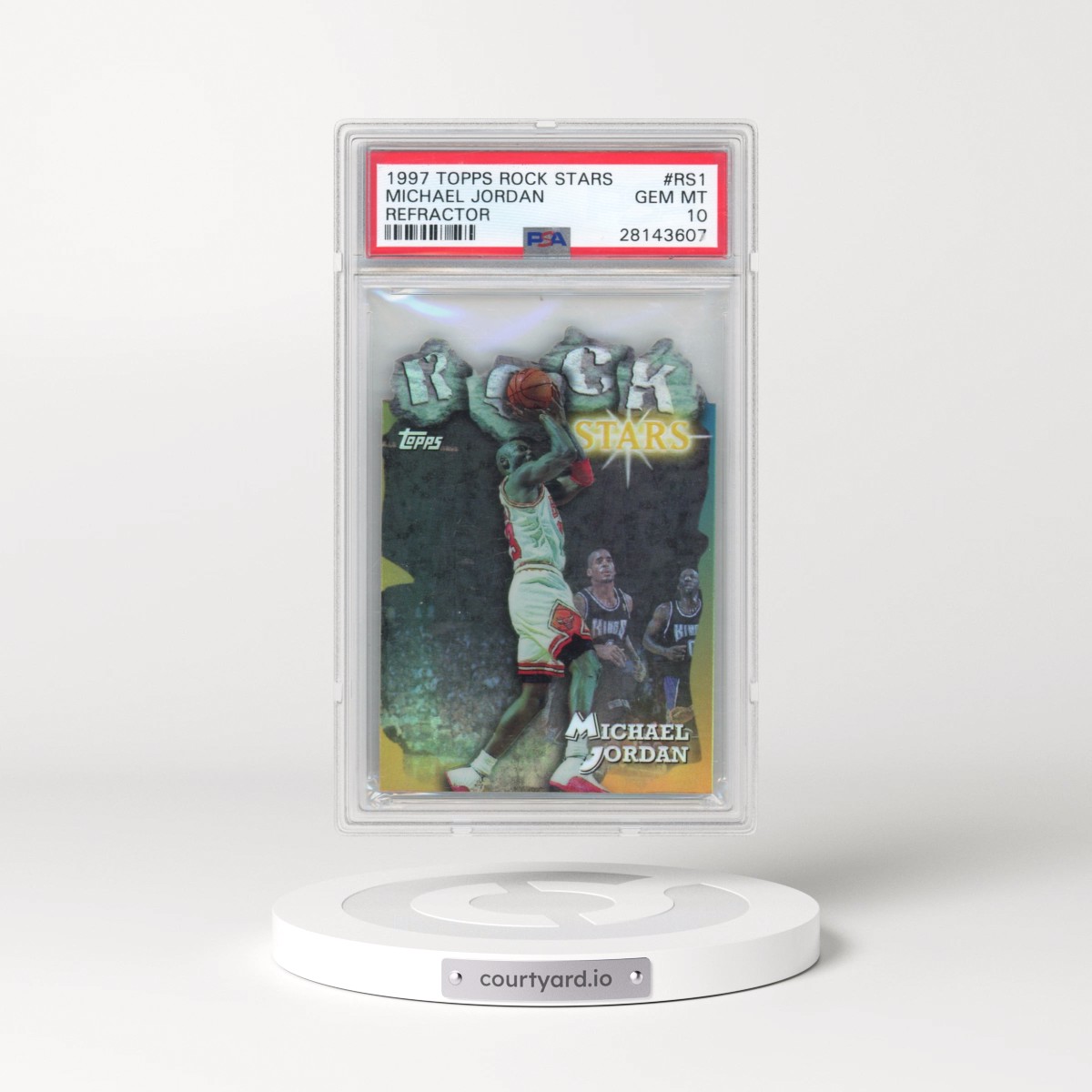 1997 Topps Rock Stars #RS1 Michael Jordan - Refractor (PSA 10 GEM MINT)
