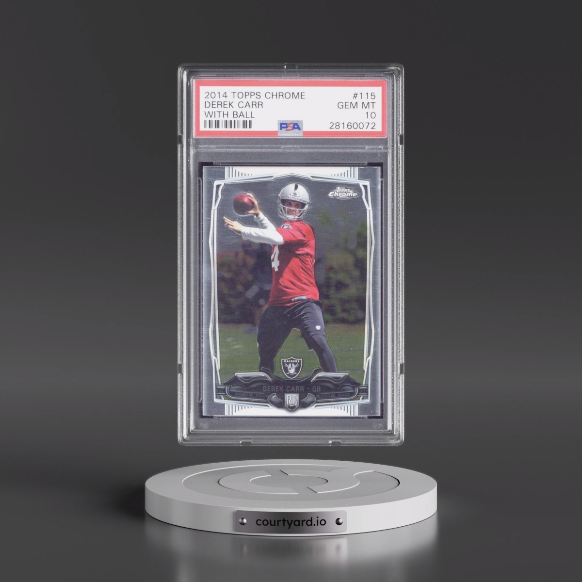 2014 Topps Chrome #115 Derek Carr (PSA 10 GEM MINT)