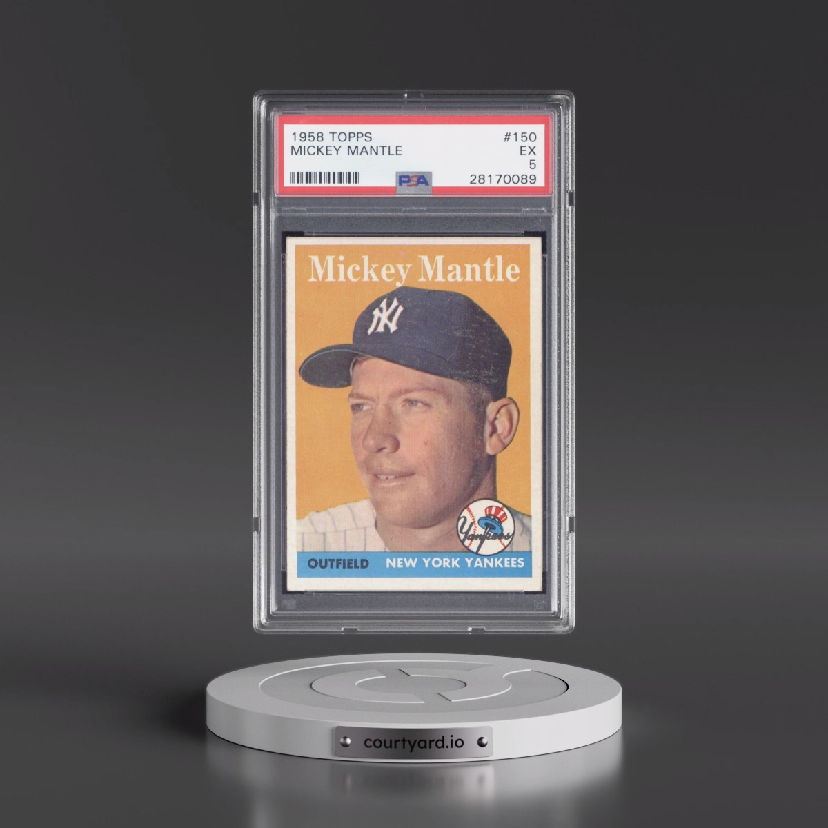 1958 Topps #150 Mickey Mantle (PSA 5 EX)