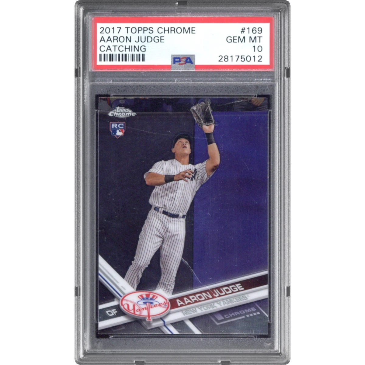 2017 Topps Chrome #169 Aaron Judge (PSA 10 GEM MINT)