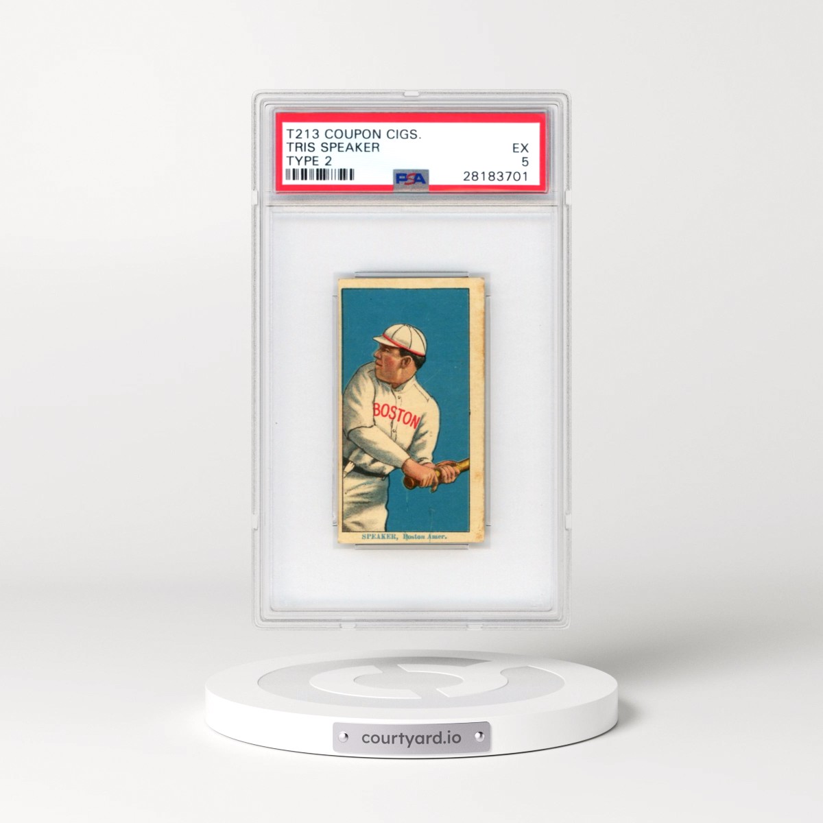1914 T213 Coupon Cigs. Type 2 Tris Speaker (PSA 5 EX)