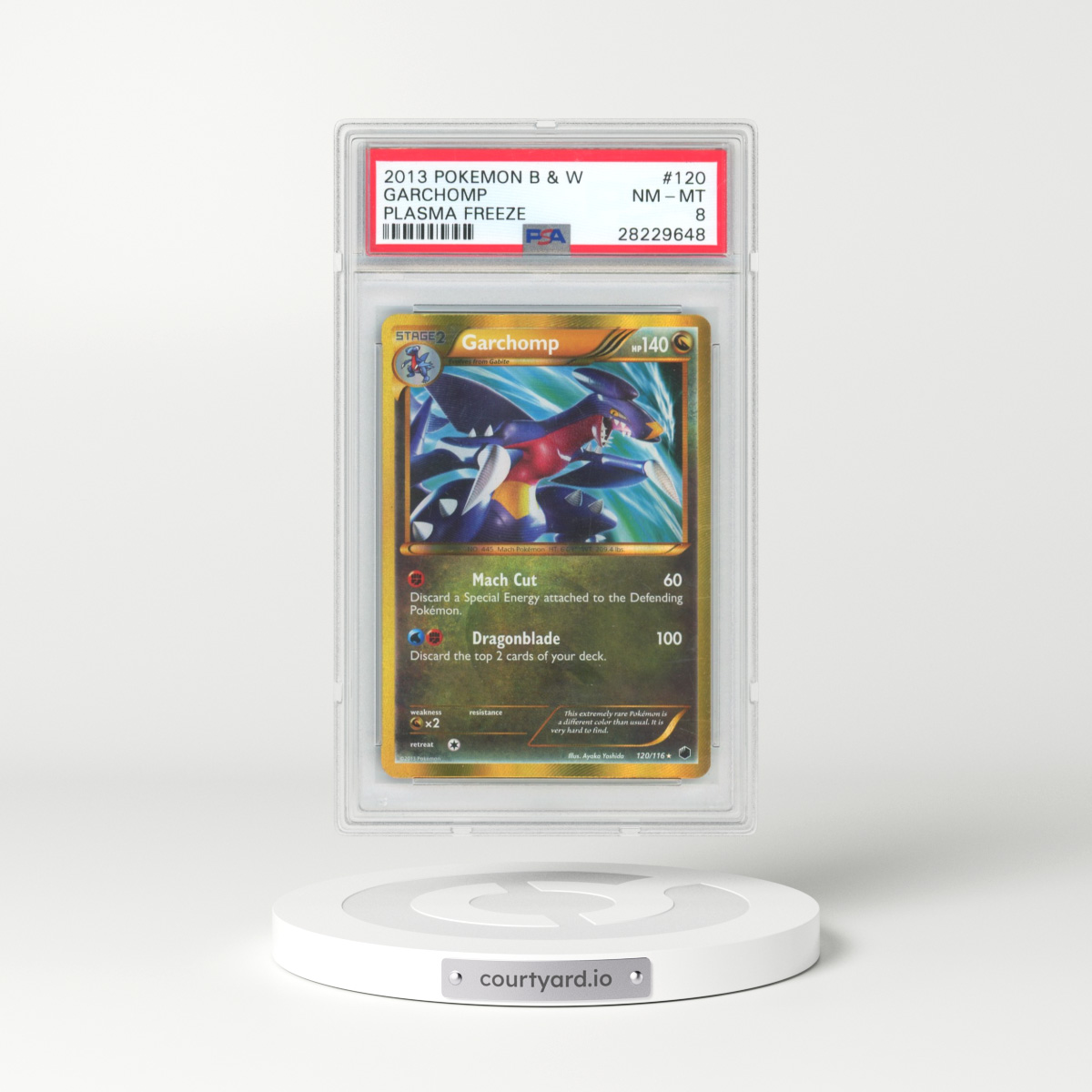 2013 Pokémon Black & White Plasma Freeze #120 Garchomp (PSA 8 NM-MT)