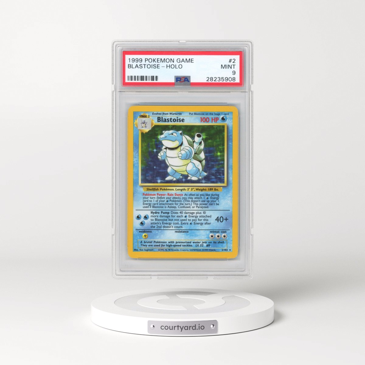 1999 Pokémon Game #2 Blastoise - Holo (PSA 9 MINT)