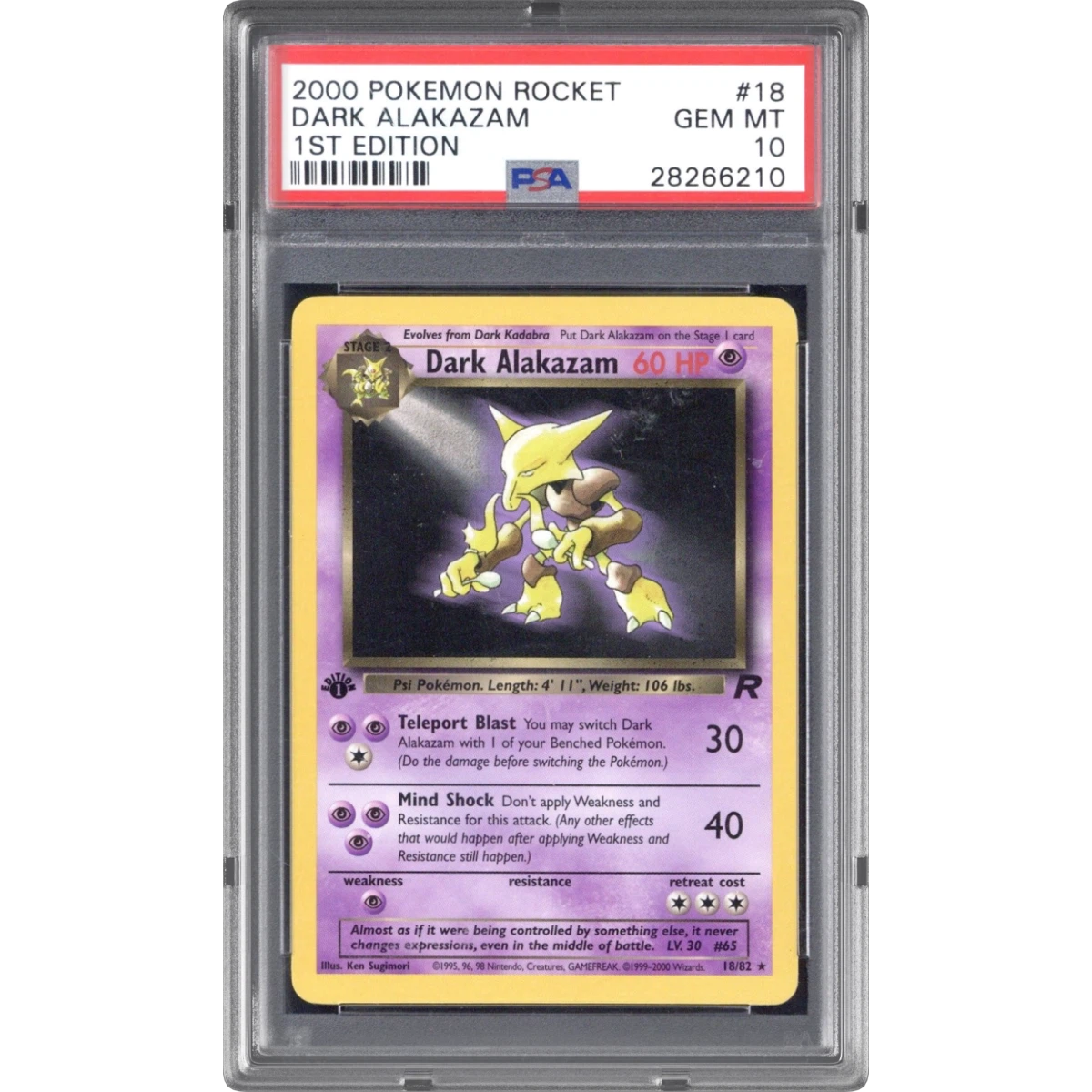 Dark Alakazam card artwork