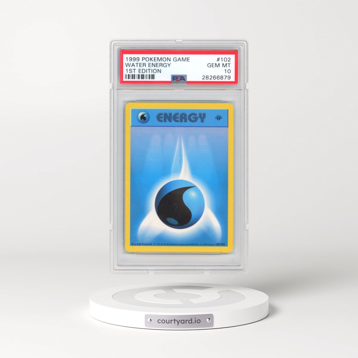 1999 Pokémon Game #102 Water Energy - 1st Edition (PSA 10 GEM MINT)