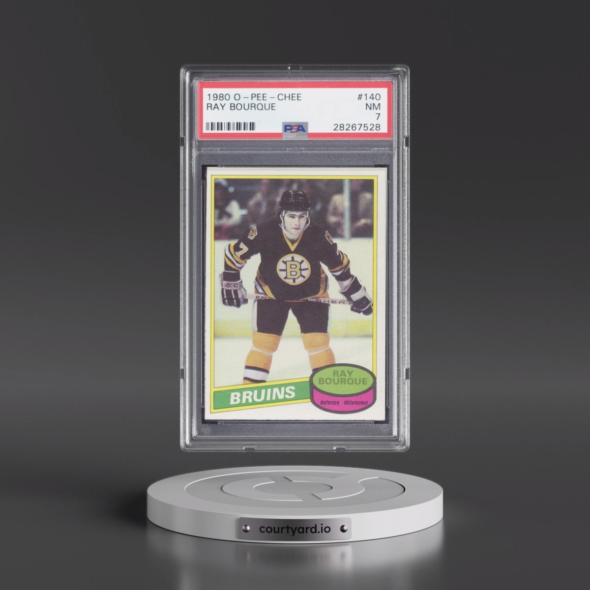 1980 O-Pee-Chee #140 Ray Bourque (PSA 7 NM)