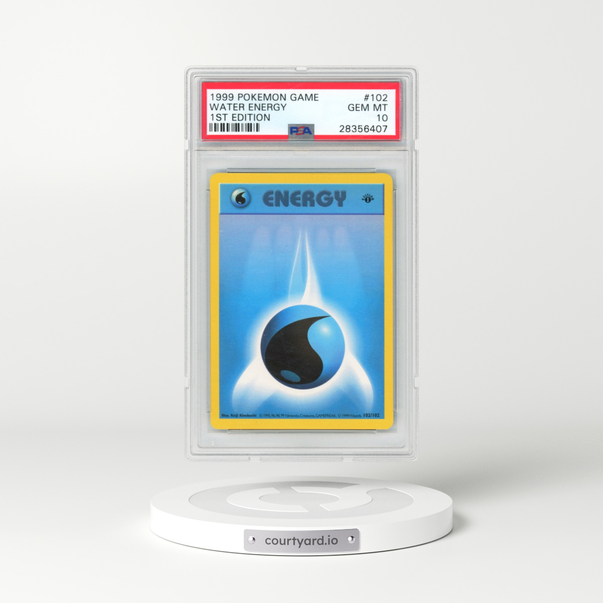 1999 Pokémon Game #102 Water Energy - 1st Edition (PSA 10 GEM MINT)