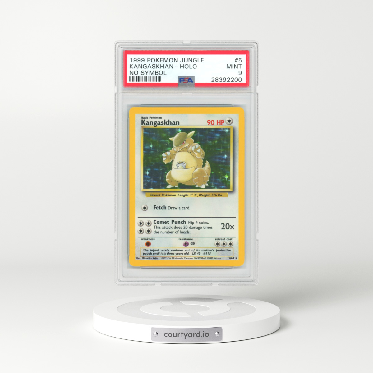 1999 Jungle #5 Kangaskhan - Holo No Symbol (PSA 9 MINT)