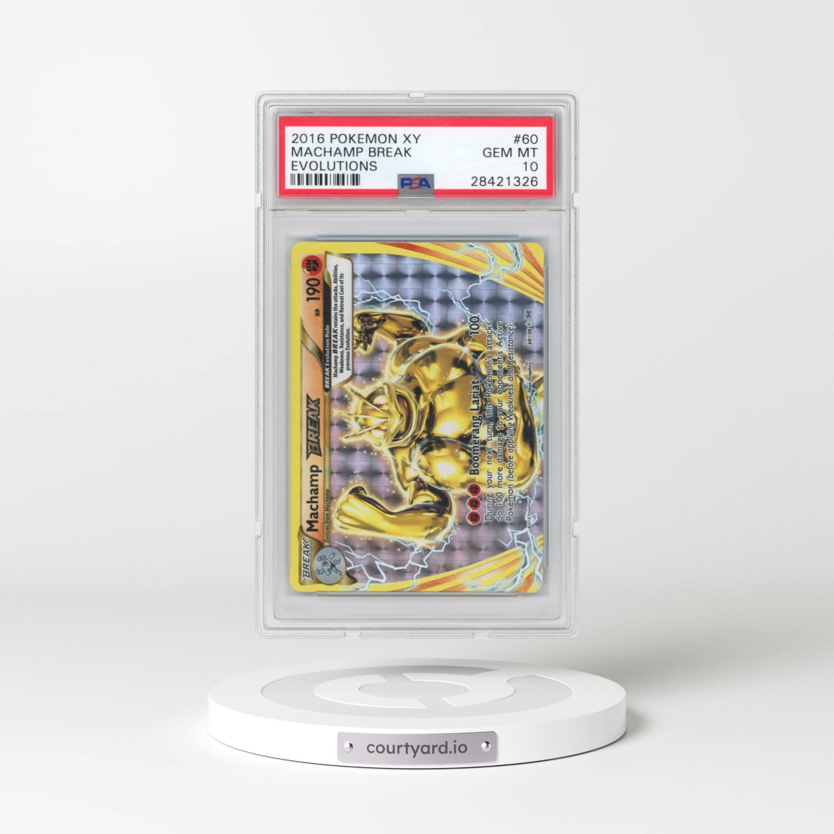 2016 Pokémon XY Evolutions #60 Machamp Break (PSA 10 GEM MINT)