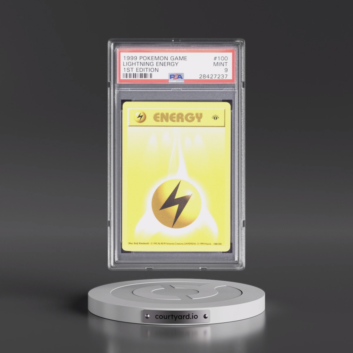 1999 Pokémon Game #100 Lightning Energy - 1st Edition (PSA 9 MINT)