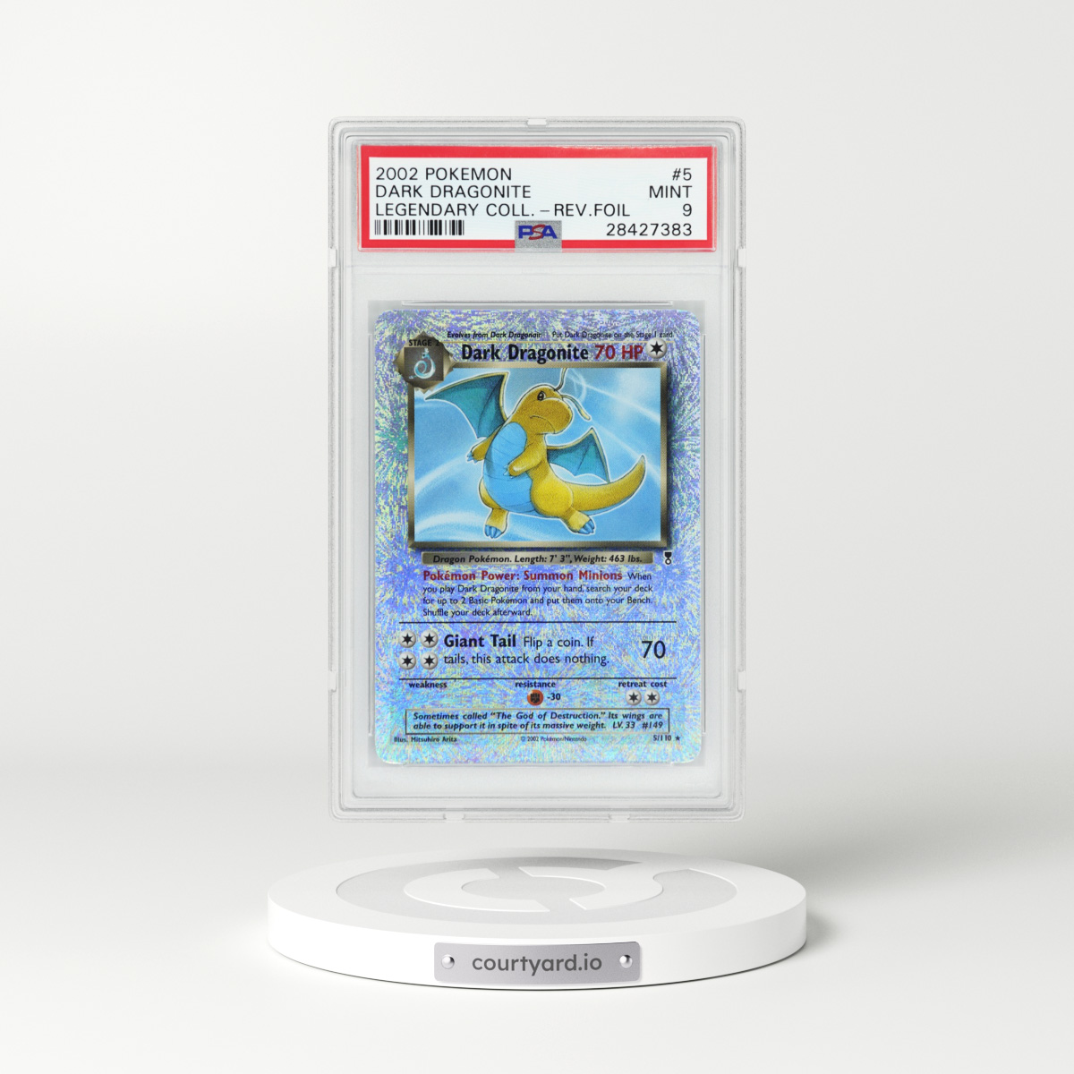 2002 Legendary Collection #5 Dark Dragonite - Holo (PSA 9 MINT)