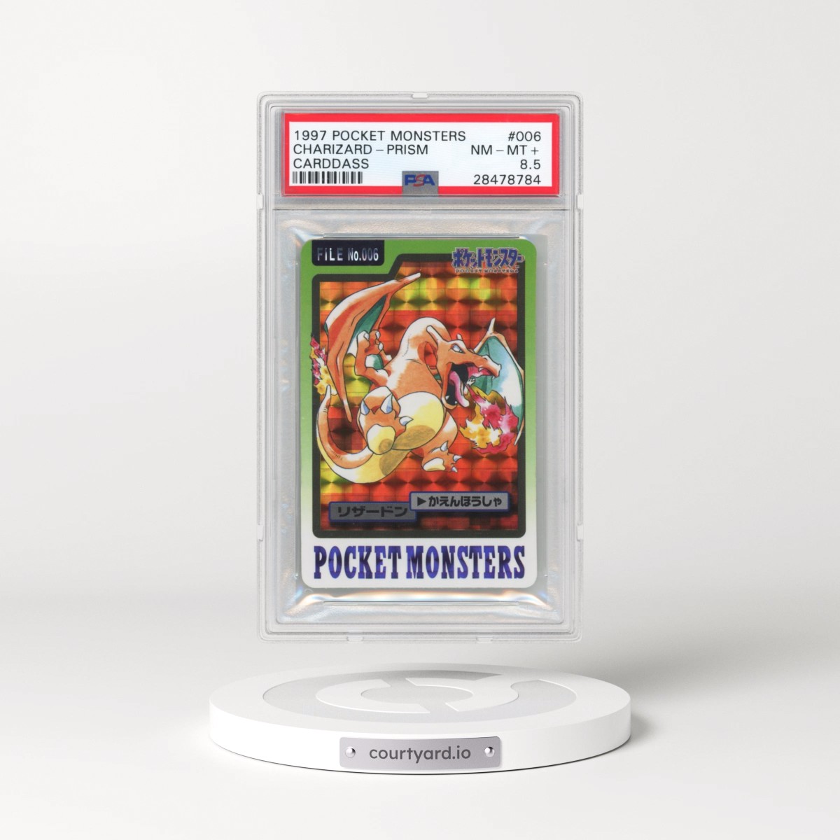 1997 Pocket Monsters Carddass #006 Charizard-Prism (PSA 8.5 NM-MT+)
