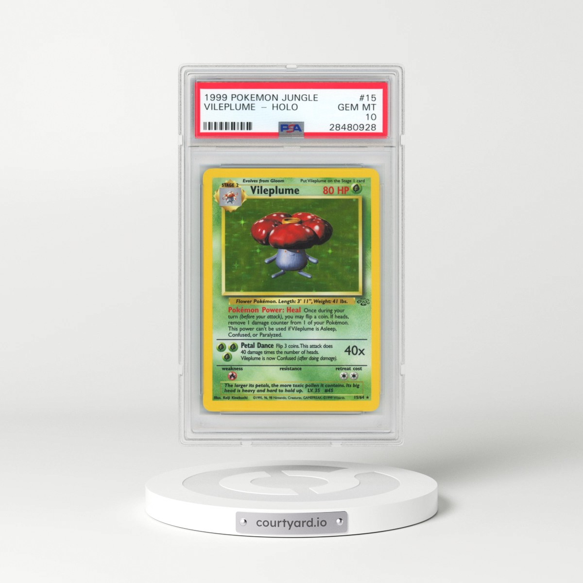 1999 Pokémon Jungle #15 Vileplume - Holo (PSA 10 GEM MINT)