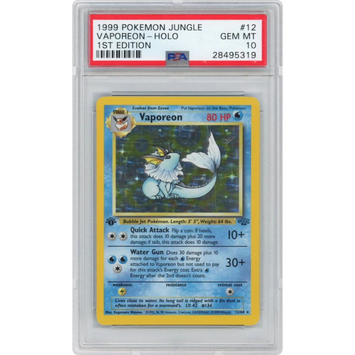 Vaporeon card artwork
