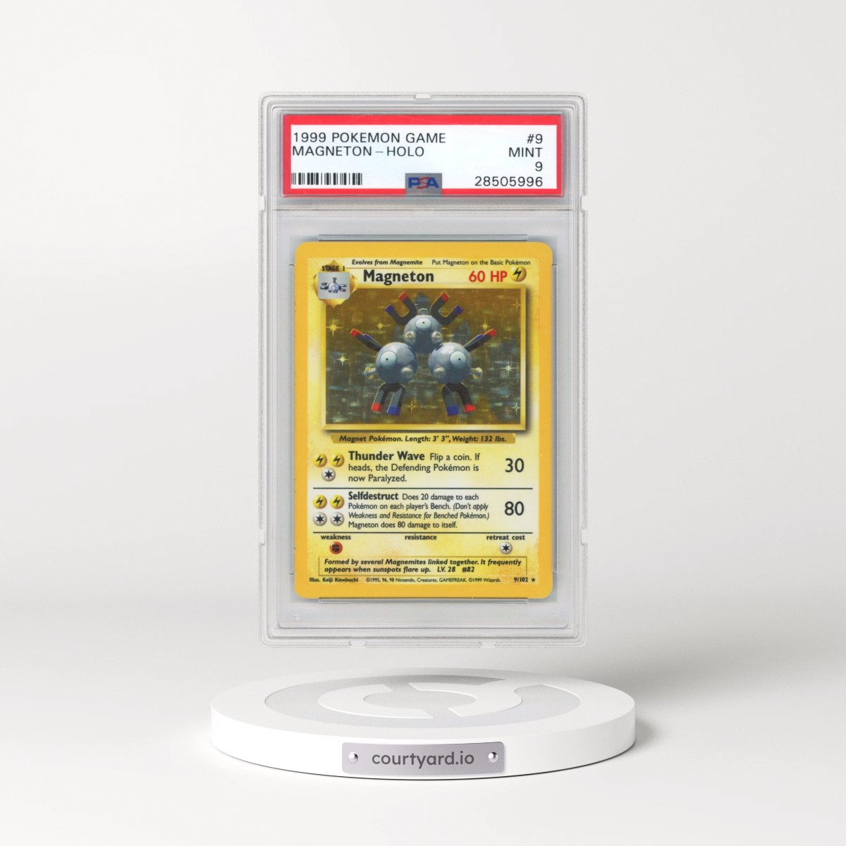 1999 Pokémon Game #9 Magneton - Holo (PSA 9 MINT)