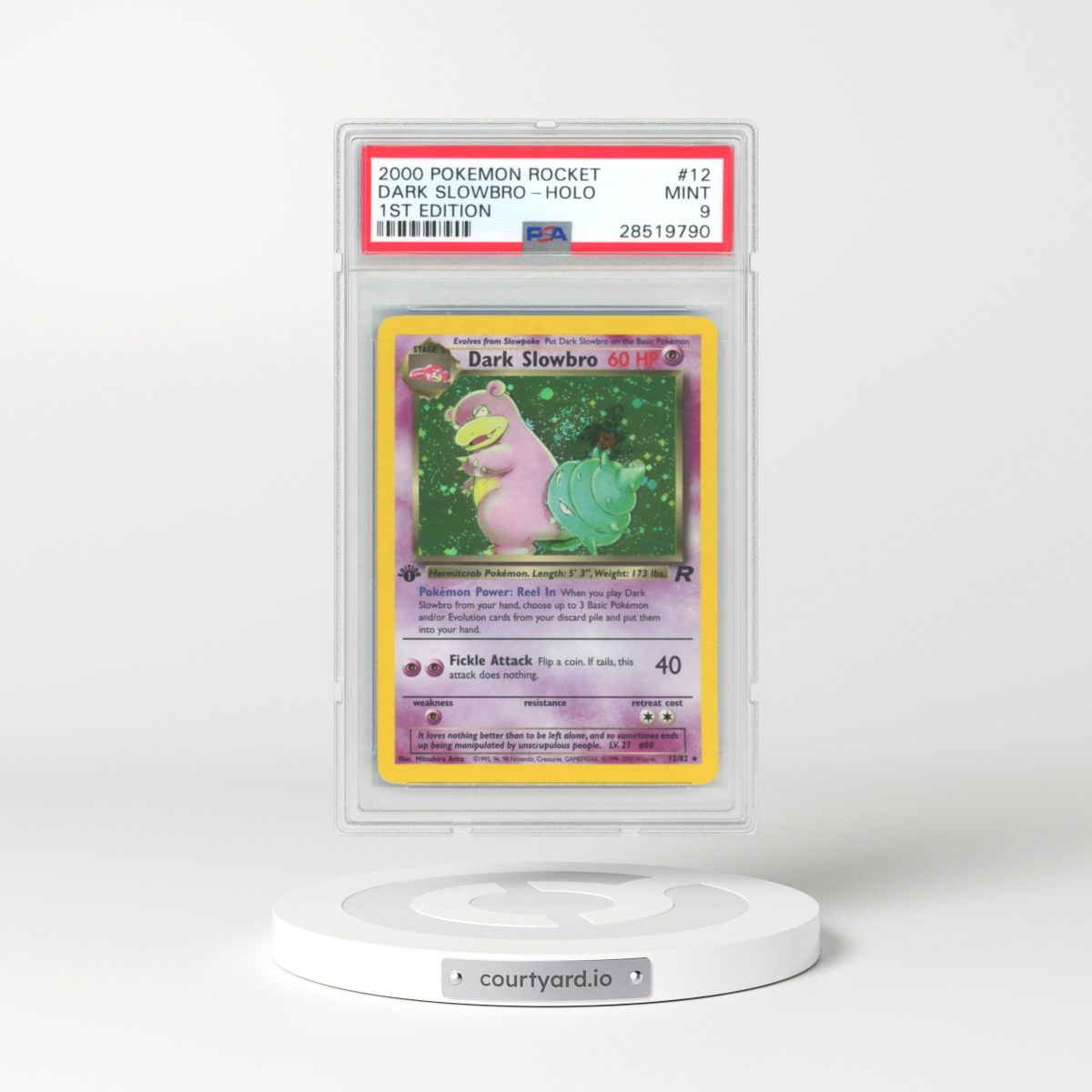 2000 Team Rocket #12 Dark Slowbro - 1st Edition Holo (PSA 9 MINT)