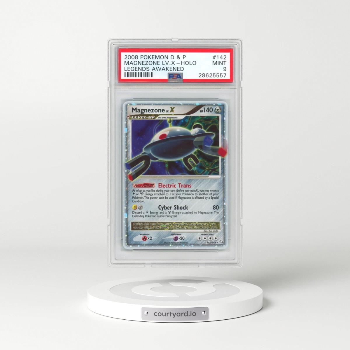 2008 Pokémon Diamond & Pearl Legends Awakened #142 Magnezone LV.X - Holo (PSA 9 MINT)