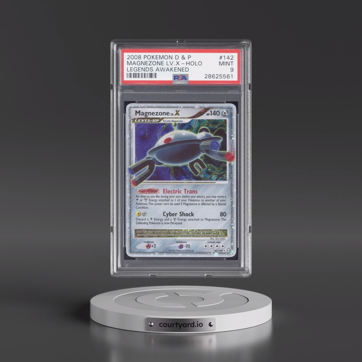 2008 Pokémon Diamond & Pearl Legends Awakened #142 Magnezone LV.X - Holo (PSA 9 MINT)