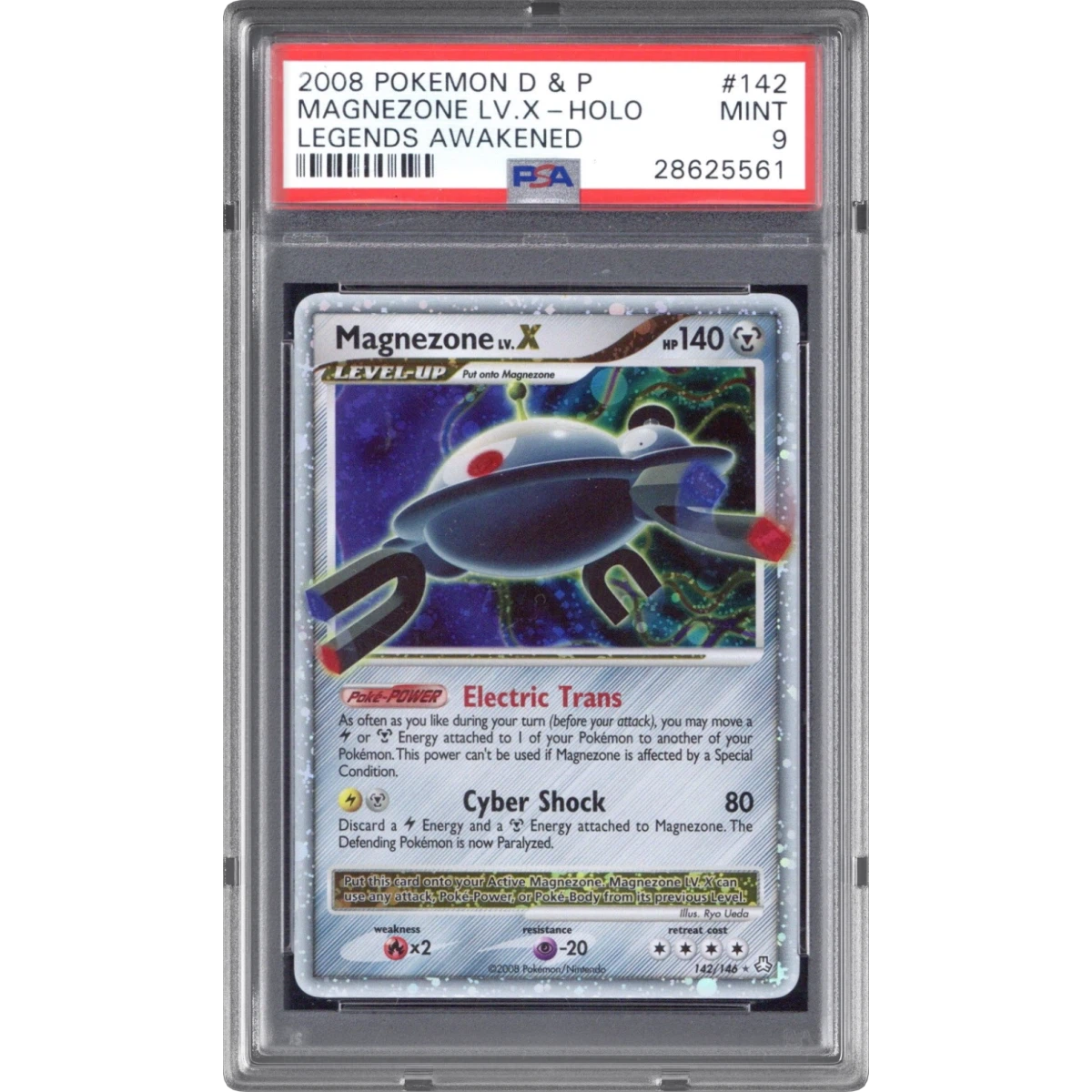 2008 Pokémon Diamond & Pearl Legends Awakened #142 Magnezone LV.X - Holo (PSA 9 MINT)
