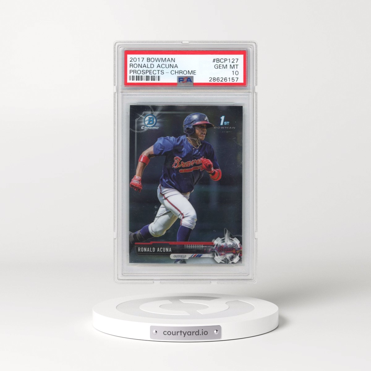 2017 Bowman Prospects #BCP127 Ronald Acuna - Chrome (PSA 10 GEM MINT)