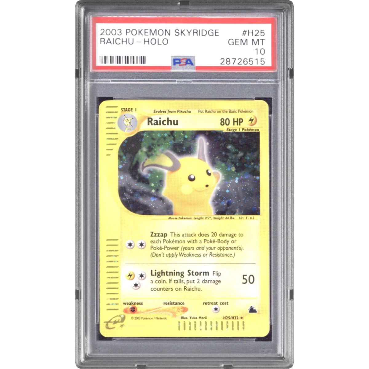 Raichu card artwork