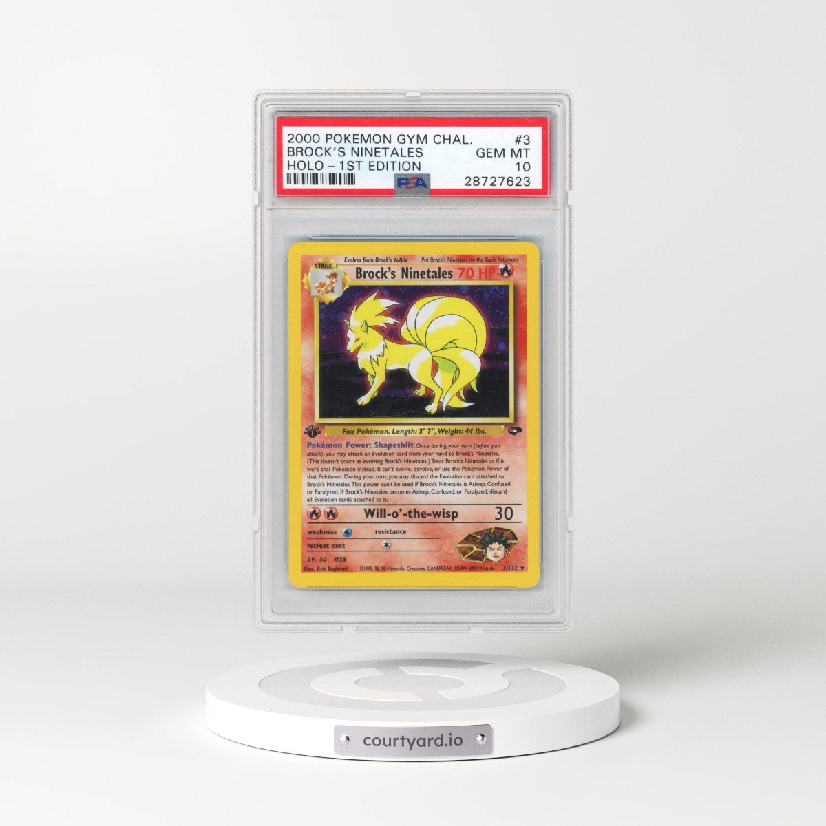 2000 Pokémon Gym Challenge #3 Brock's Ninetales - 1st Edition Holo (PSA 10 GEM MINT)