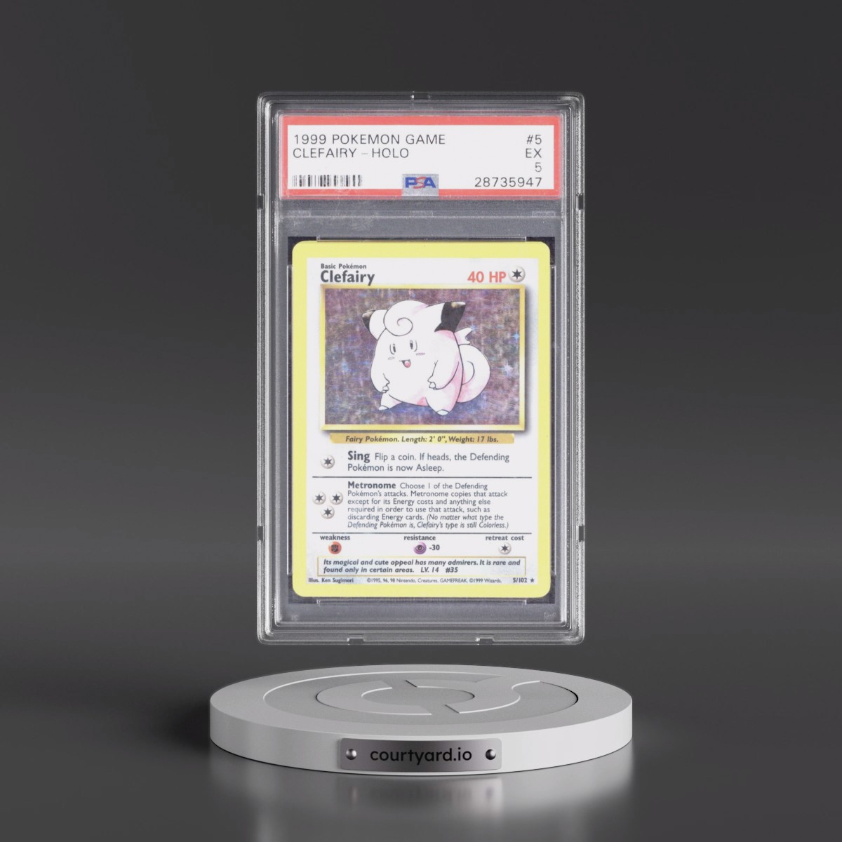 1999 Pokémon Game #5 Clefairy - Holo (PSA 5 EX)