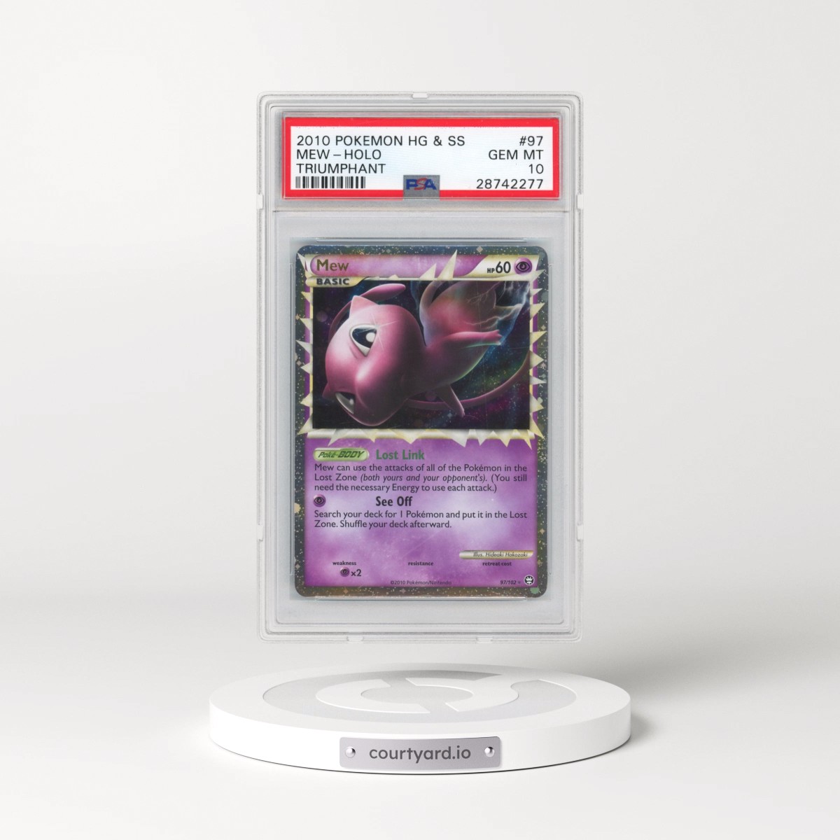 2010 Pokémon Heartgold & Soulsilver Triumphant #97 Mew - Holo (PSA 10 GEM MINT)