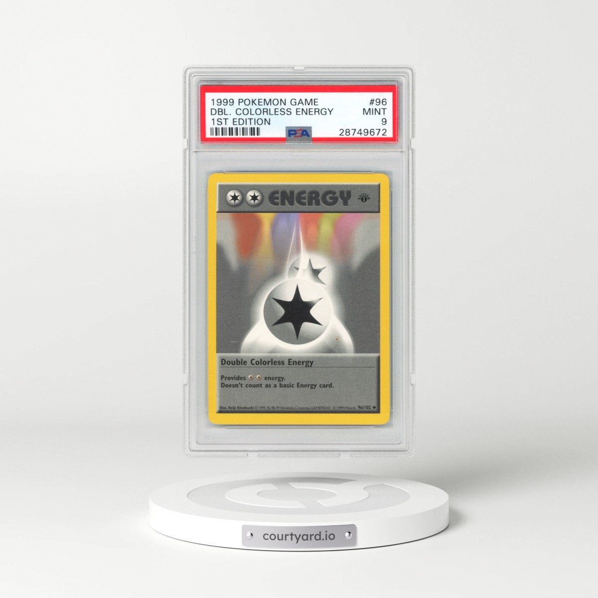 1999 Pokémon Game #96 Double Colorless Energy - 1st Edition (PSA 9 MINT)