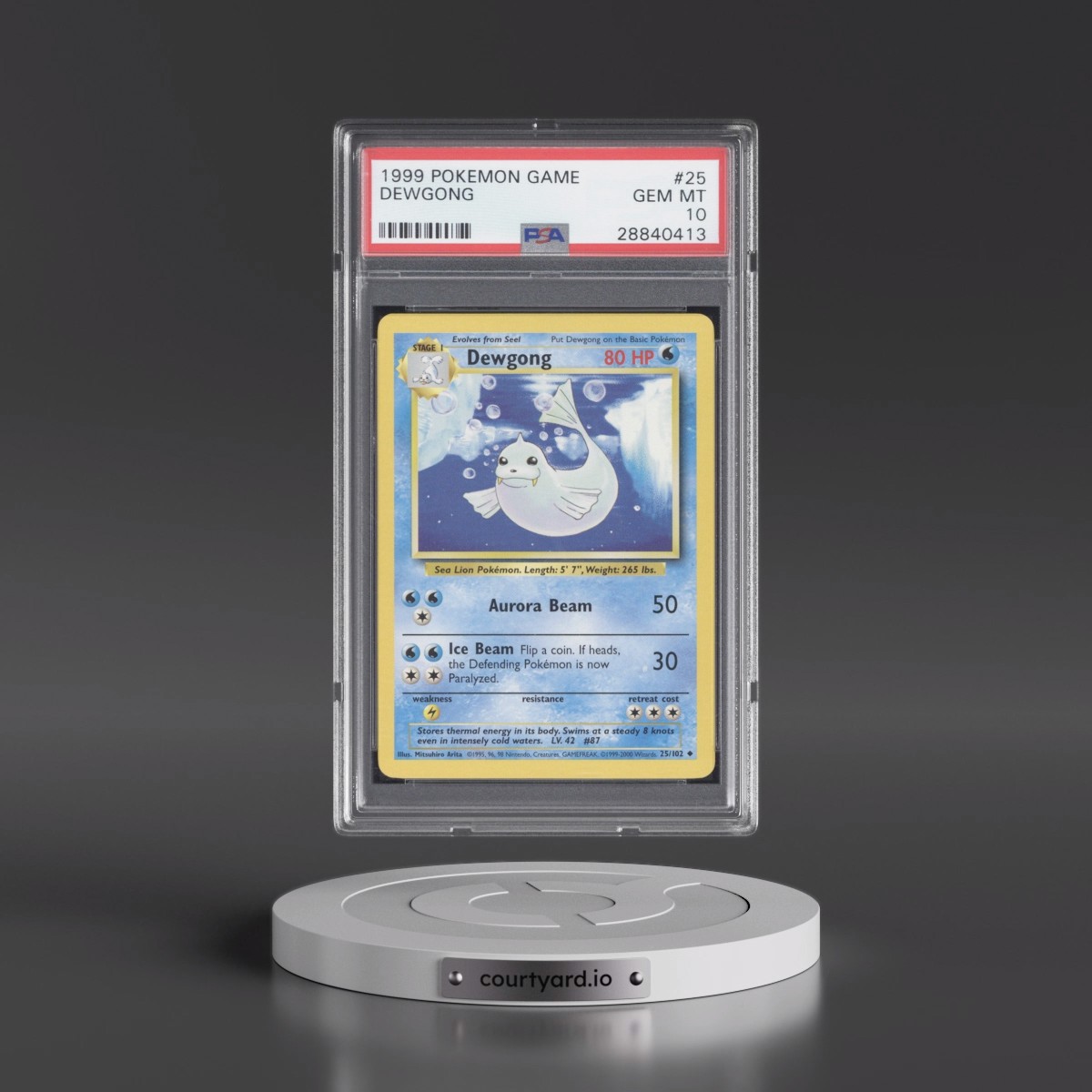 1999 Pokémon Game Dewgong #25 PSA 10