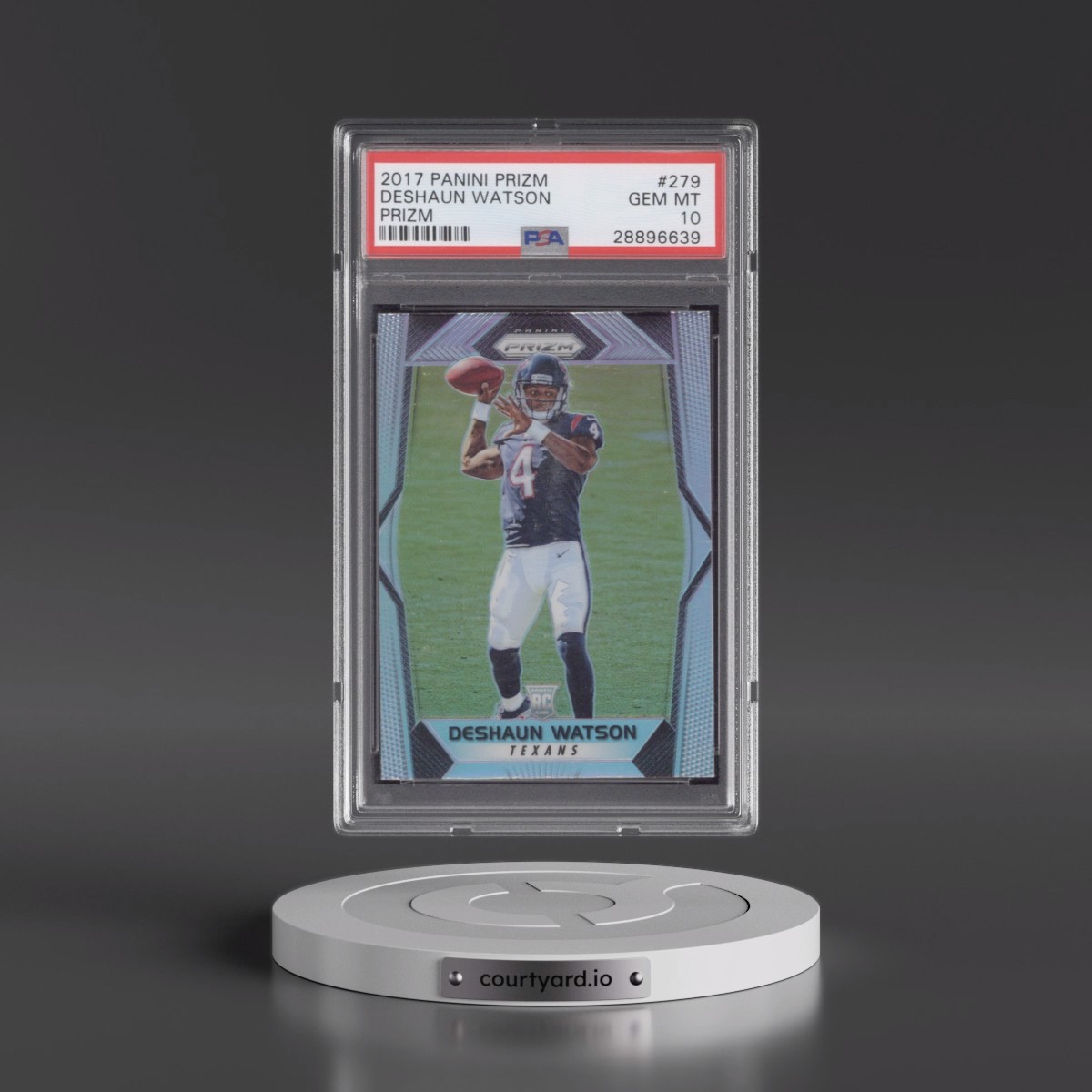 2017 Panini Prizm #279 Deshaun Watson - Prizm (PSA 10 GEM MINT)