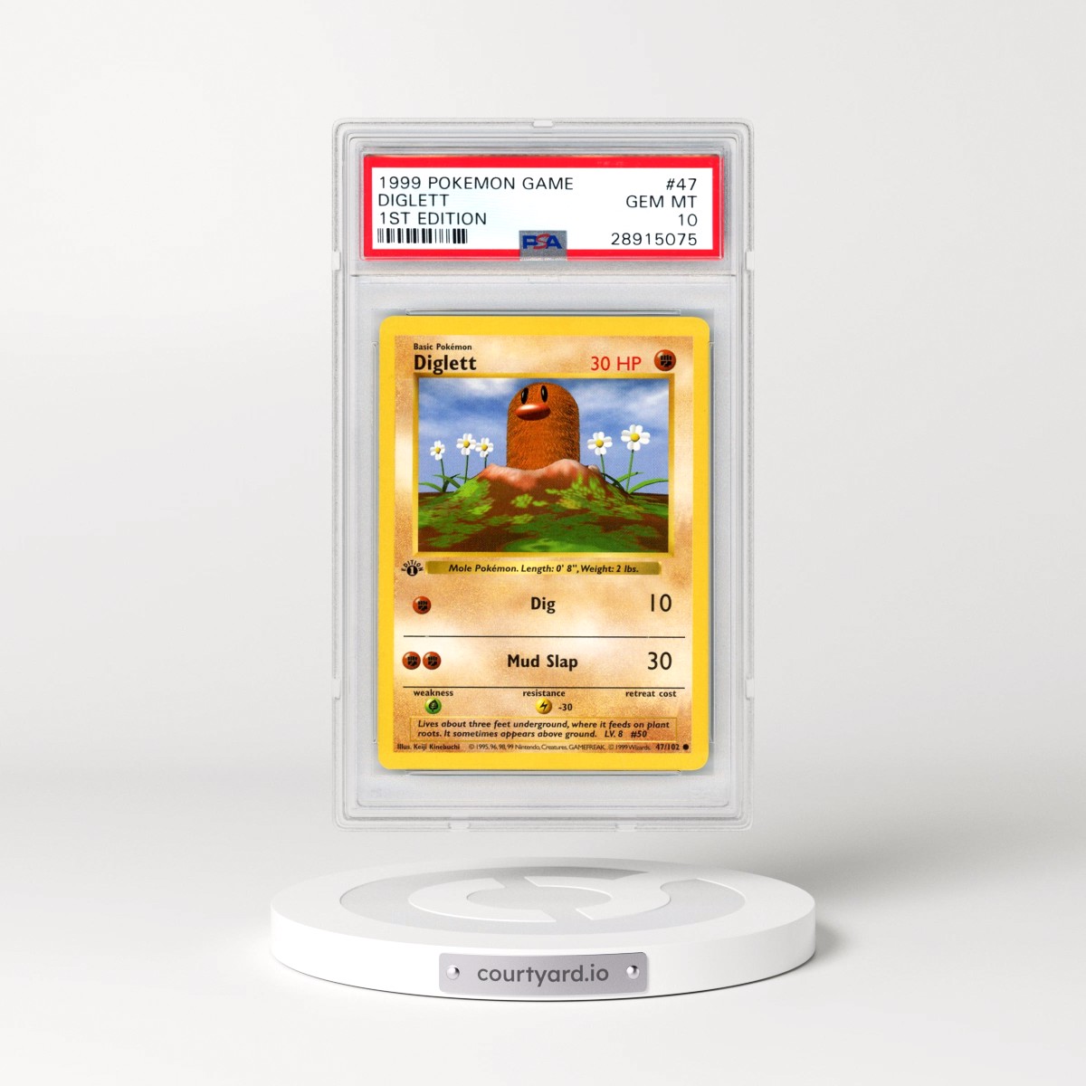 1999 Pokémon Game #47 Diglett - 1st Edition (PSA 10 GEM MINT)