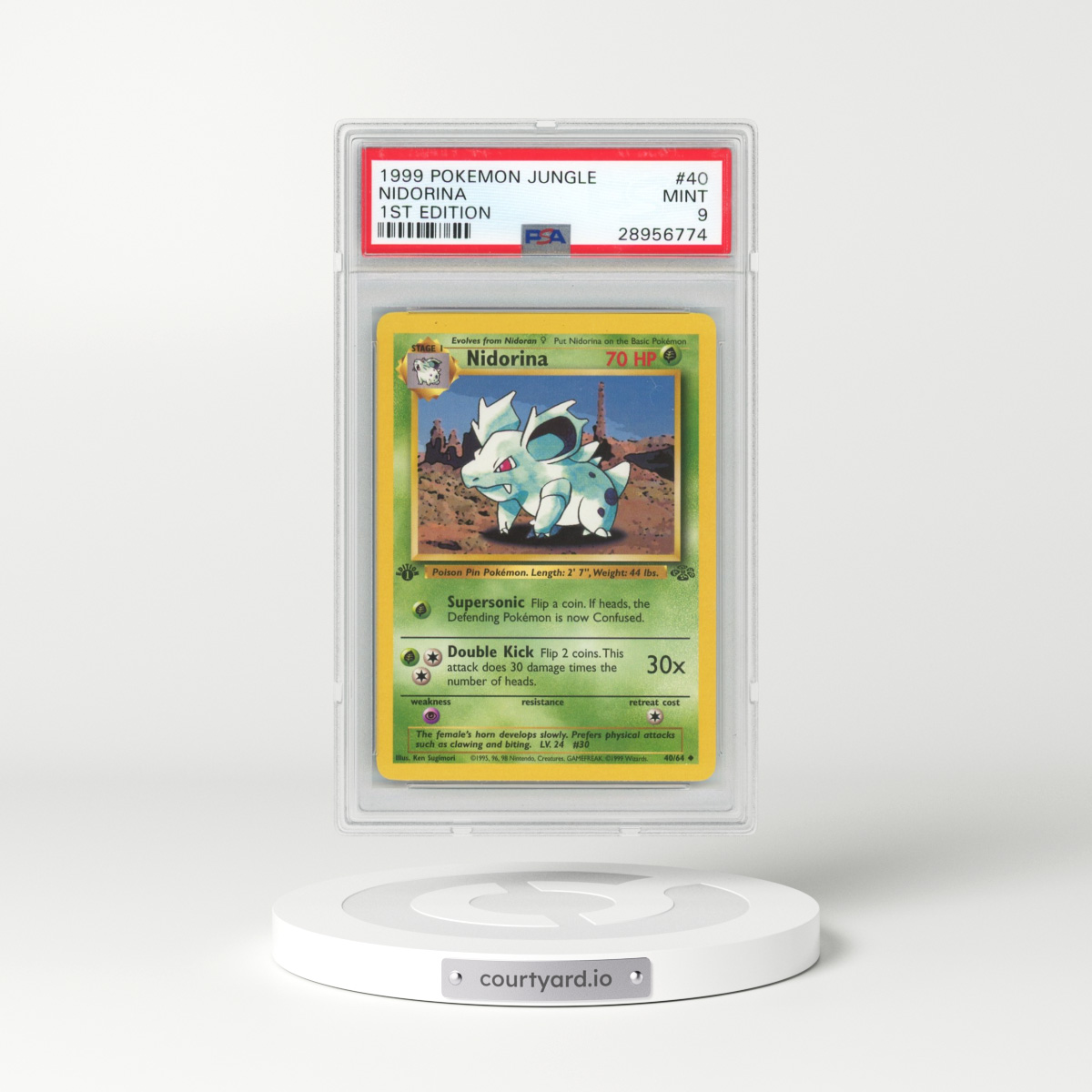 1999 Pokémon Jungle #40 Nidorina - 1st Edition (PSA 9 MINT)