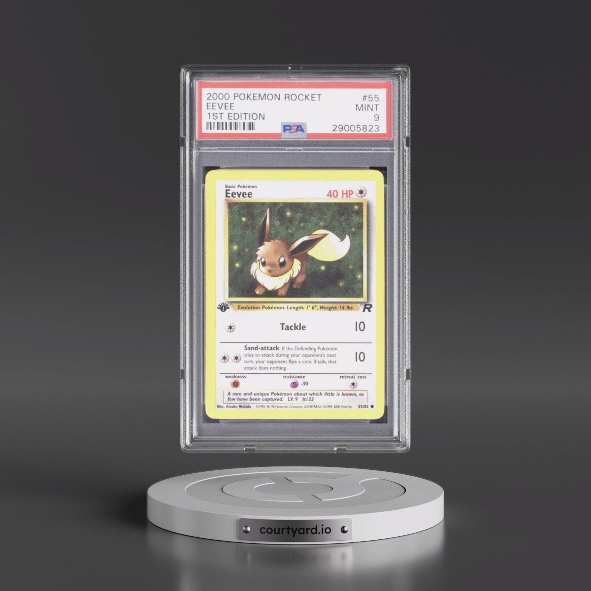 2000 Pokémon Rocket #55 Eevee - 1st Edition (PSA 9 MINT)