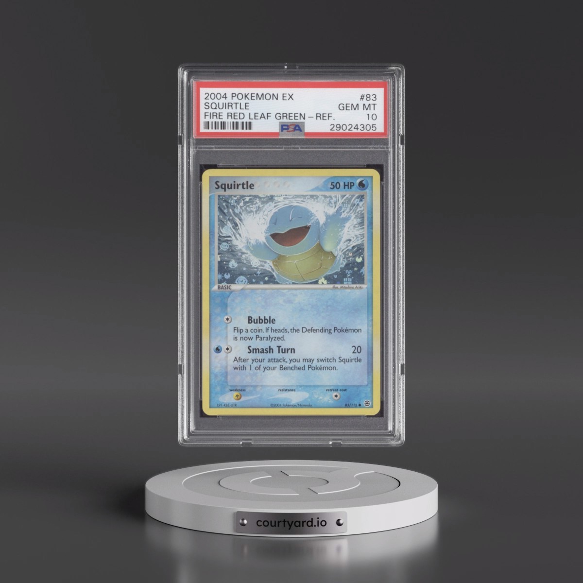 2004 Pokémon EX Fire Red & Leaf Green #83 Squirtle - Reverse Foil (PSA 10 GEM MINT)