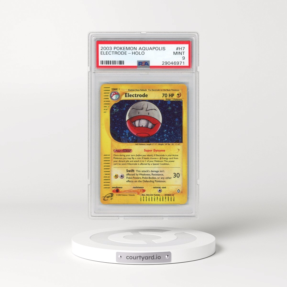 2003 Pokémon Aquapolis #H7 Electrode - Holo (PSA 9 MINT)