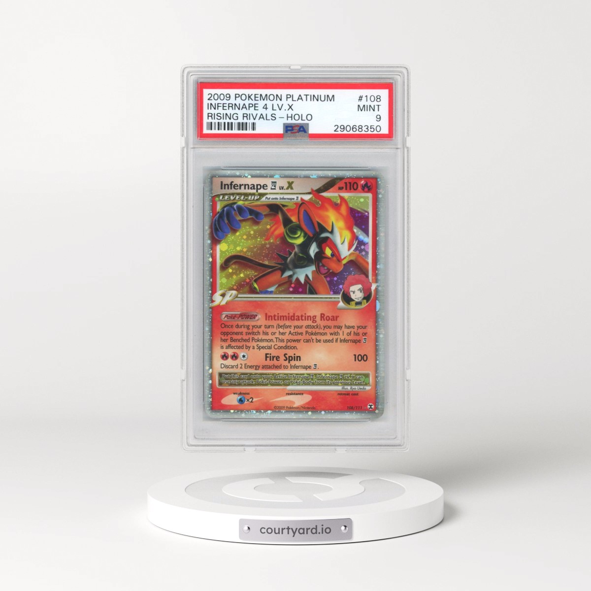 2009 Pokémon Platinum Rising Rivals #108 Infernape 4 LV.X - Holo (PSA 9 MINT)
