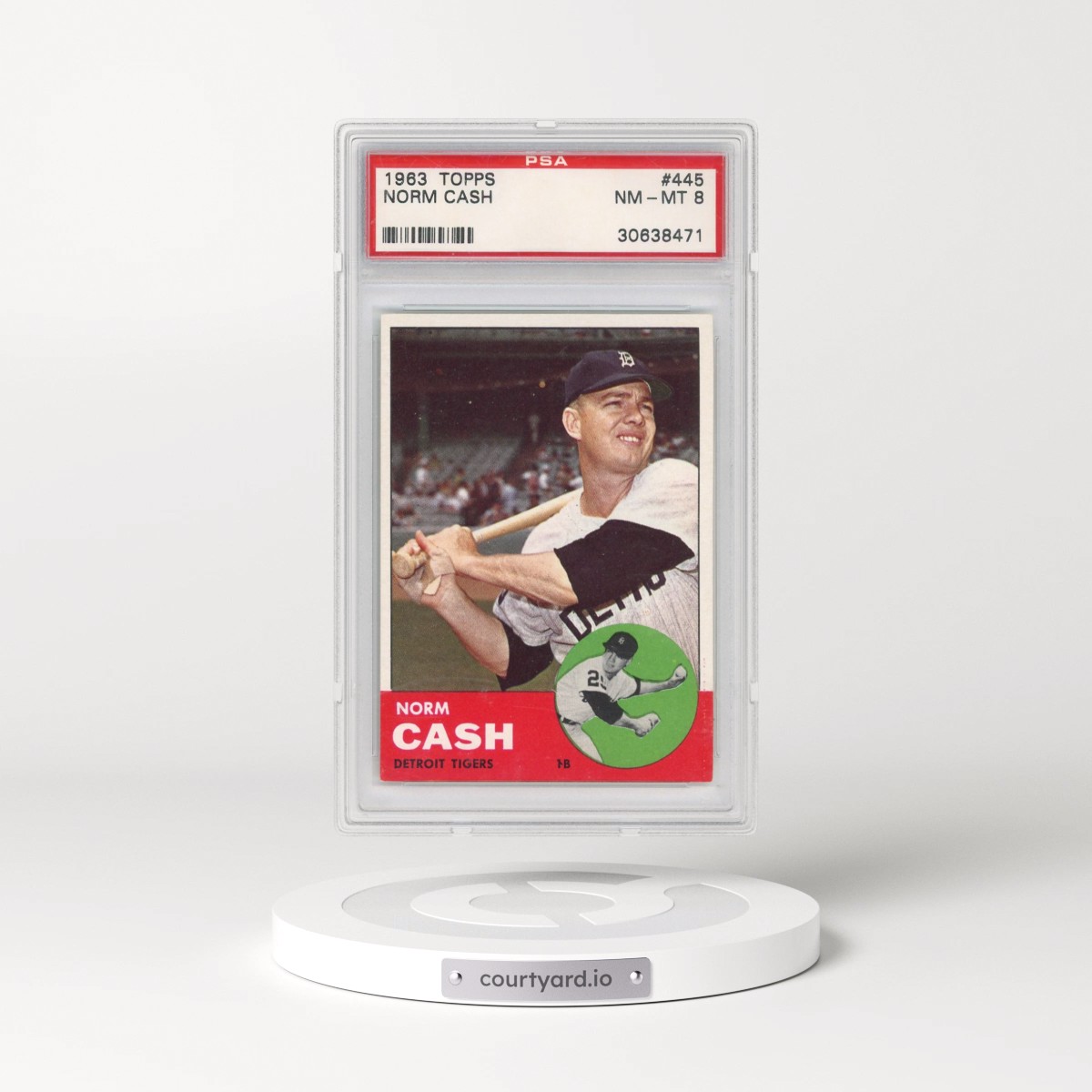 1963 Topps #445 Norm Cash (PSA 8 NM-MT)