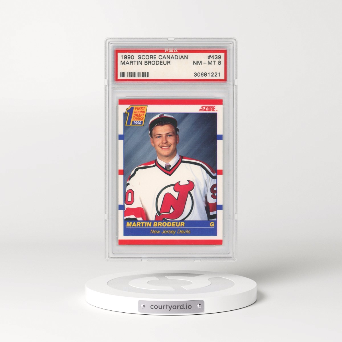 1990 Score Canadian #439 Martin Brodeur (PSA 8 NM-MT)