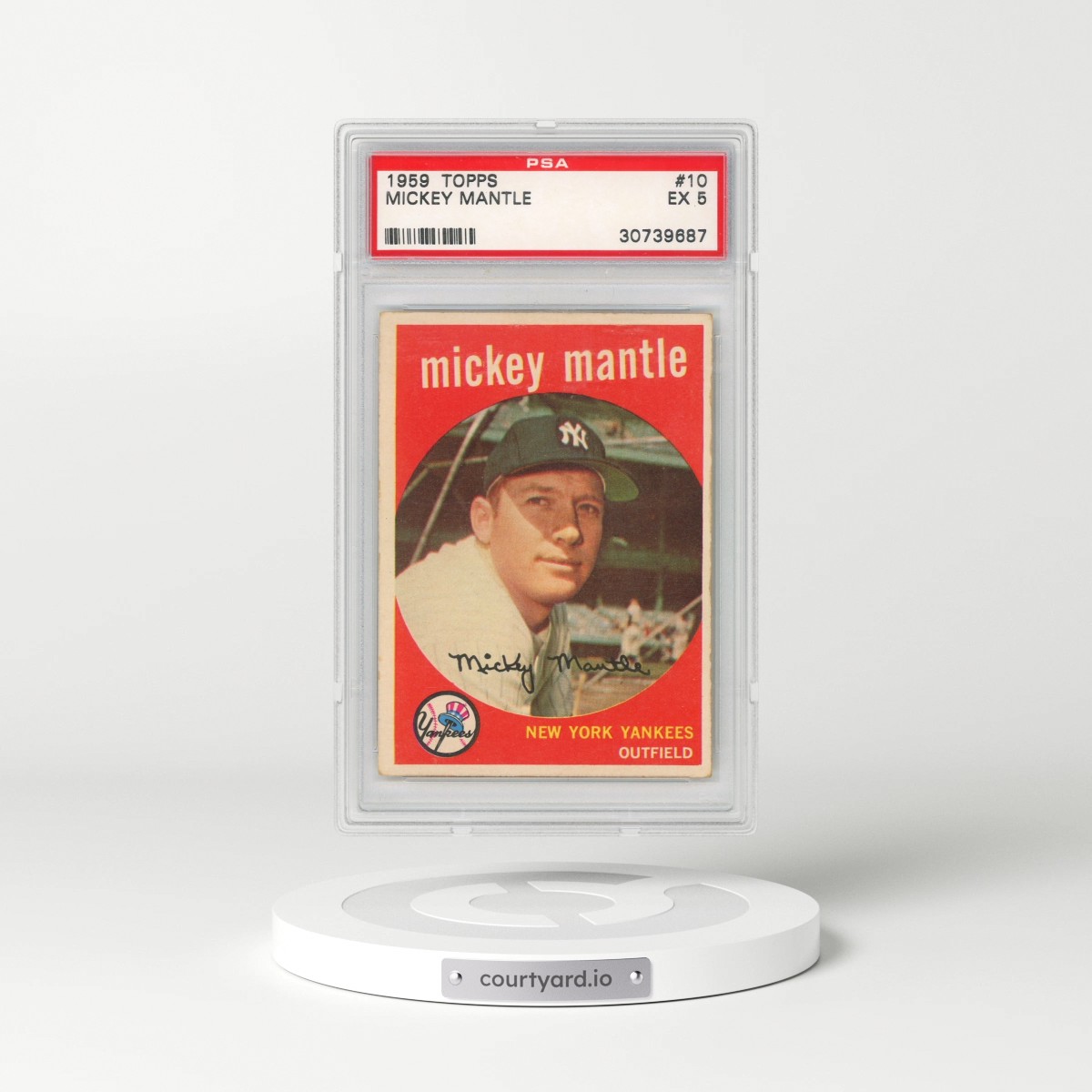 1959 Topps #10 Mickey Mantle (PSA 5 EX)